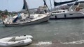 Turuncu kod uyarısı yapılmıştı... Bodrum'u fırtına vurdu; tekneler karaya oyurdu