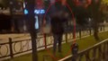 Türk bayrağına hain saldırı girişimi kamerada