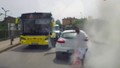 İstanbul'da eli bıçaklı trafik eşkıyasına yangın tüpü müdahale kamerada