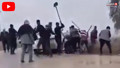 Taşlı, sopalı, kürekli meydan savaşı kamerada: Çok sayıda yaralı var!