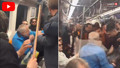 Şampiyonluk kutlaması metroyu karıştırdı: Oklavalı müdahale kamerada!