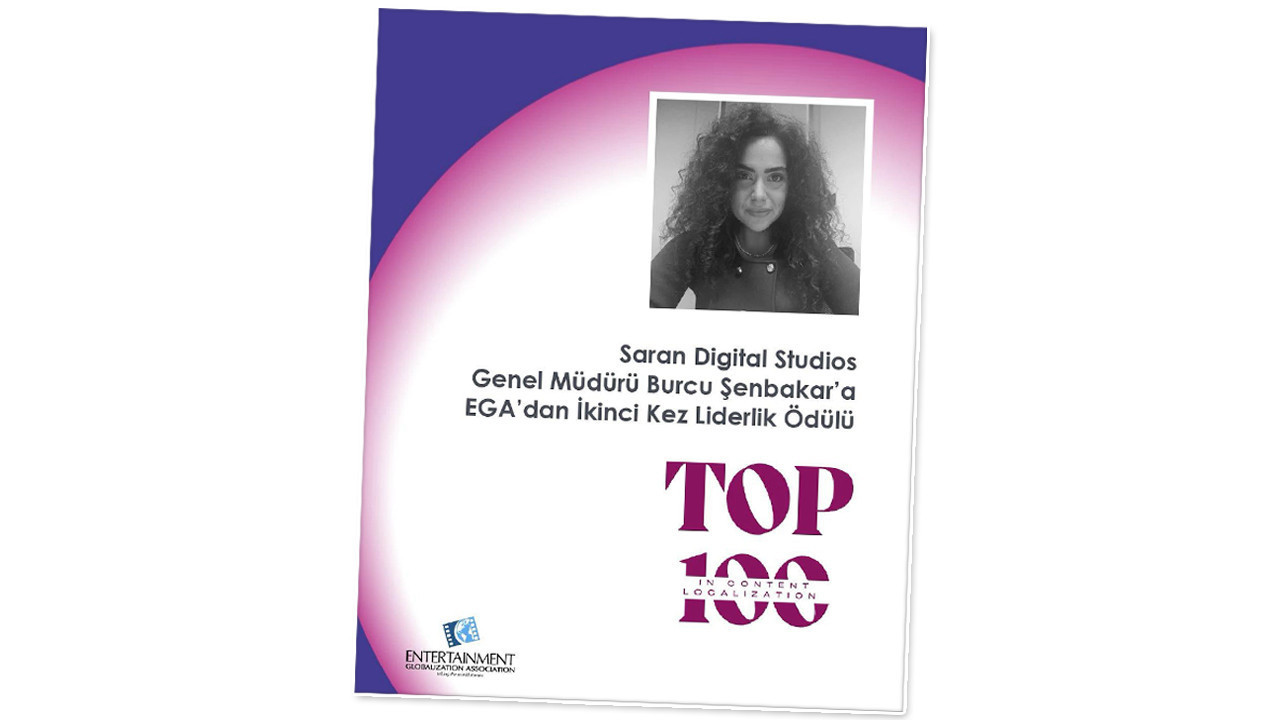 Saran Digital Studios Genel Müdürü Burcu Şenbakar’a EGA’dan İkinci Liderlik Ödülü"