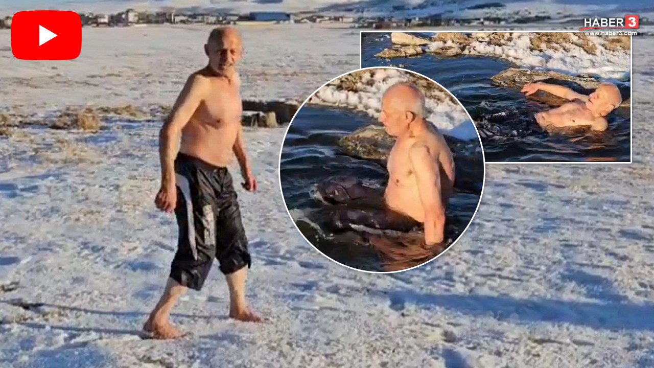 O üşümese de Türkiye'nin 78 yaşındaki ''buz'' adamı Zeki dedeyi gören tir tir titriyor