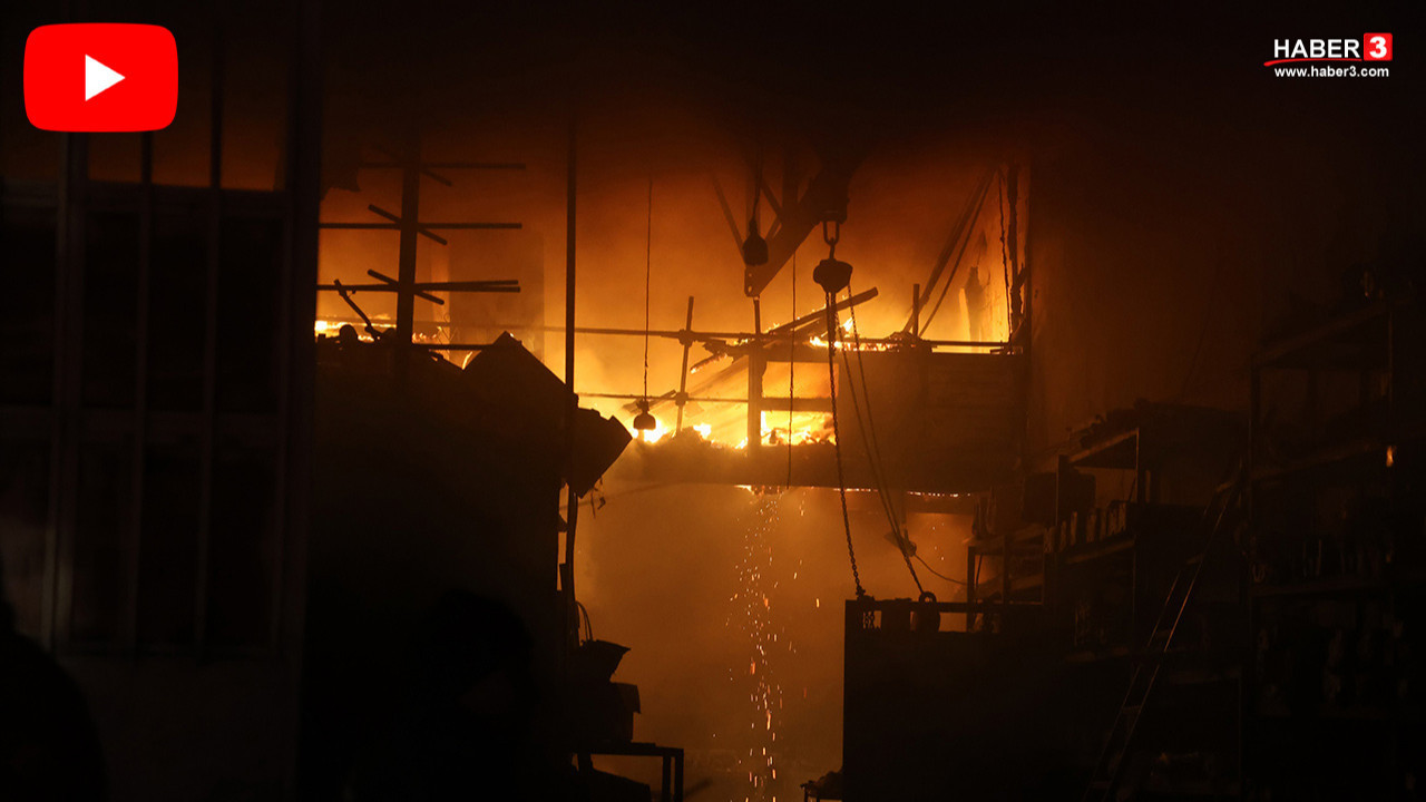 Sanayi sitesinde büyük yangın; alevler 9 iş yerini küle çevirdi