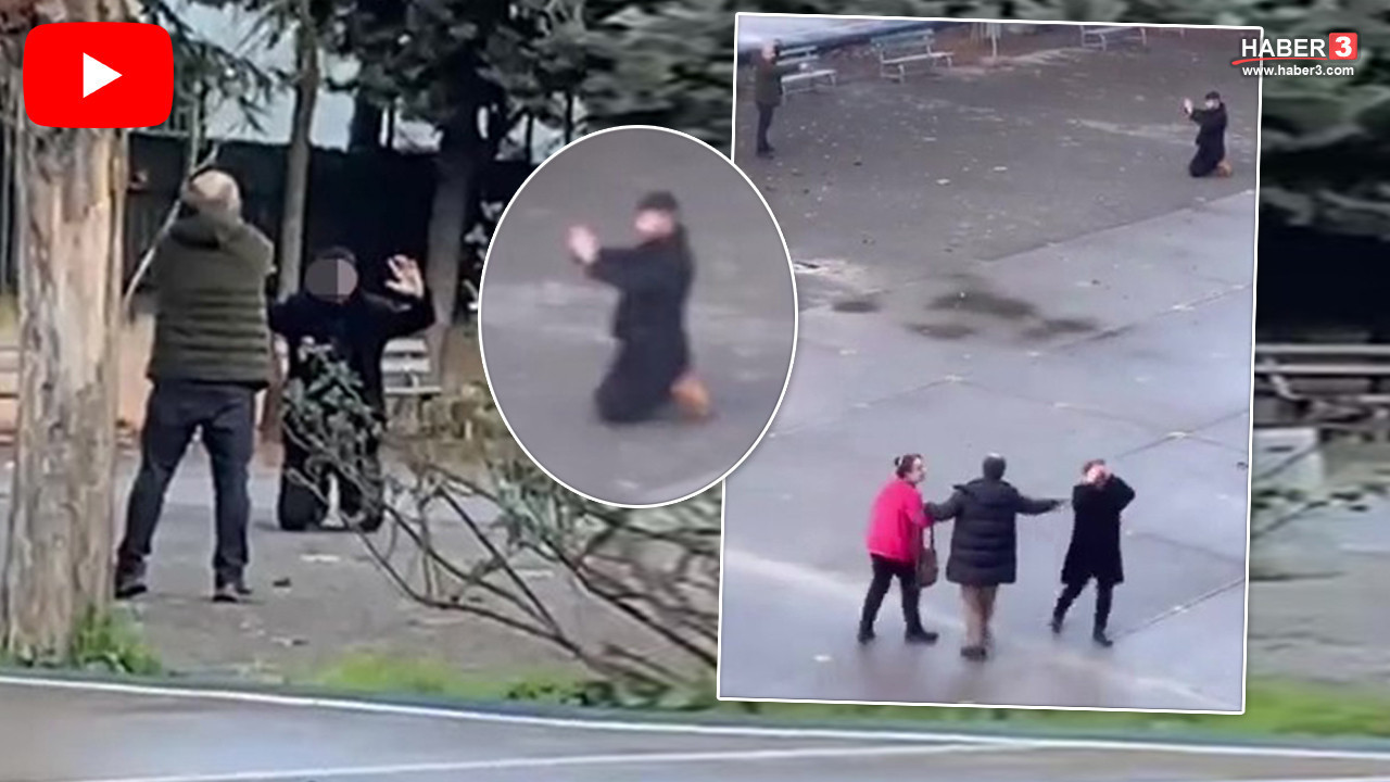 Bir baba, kızını rahatsız ettiğini öne sürdüğü bir genci okul bahçesinde silahla rehin aldı