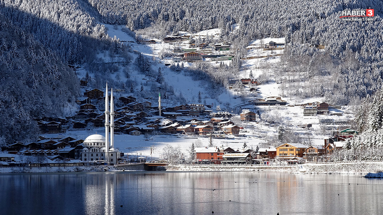 Türkiye'nin yemyeşil cenneti, beyaza büründü... Masal diyarı gibi ama gerçek!