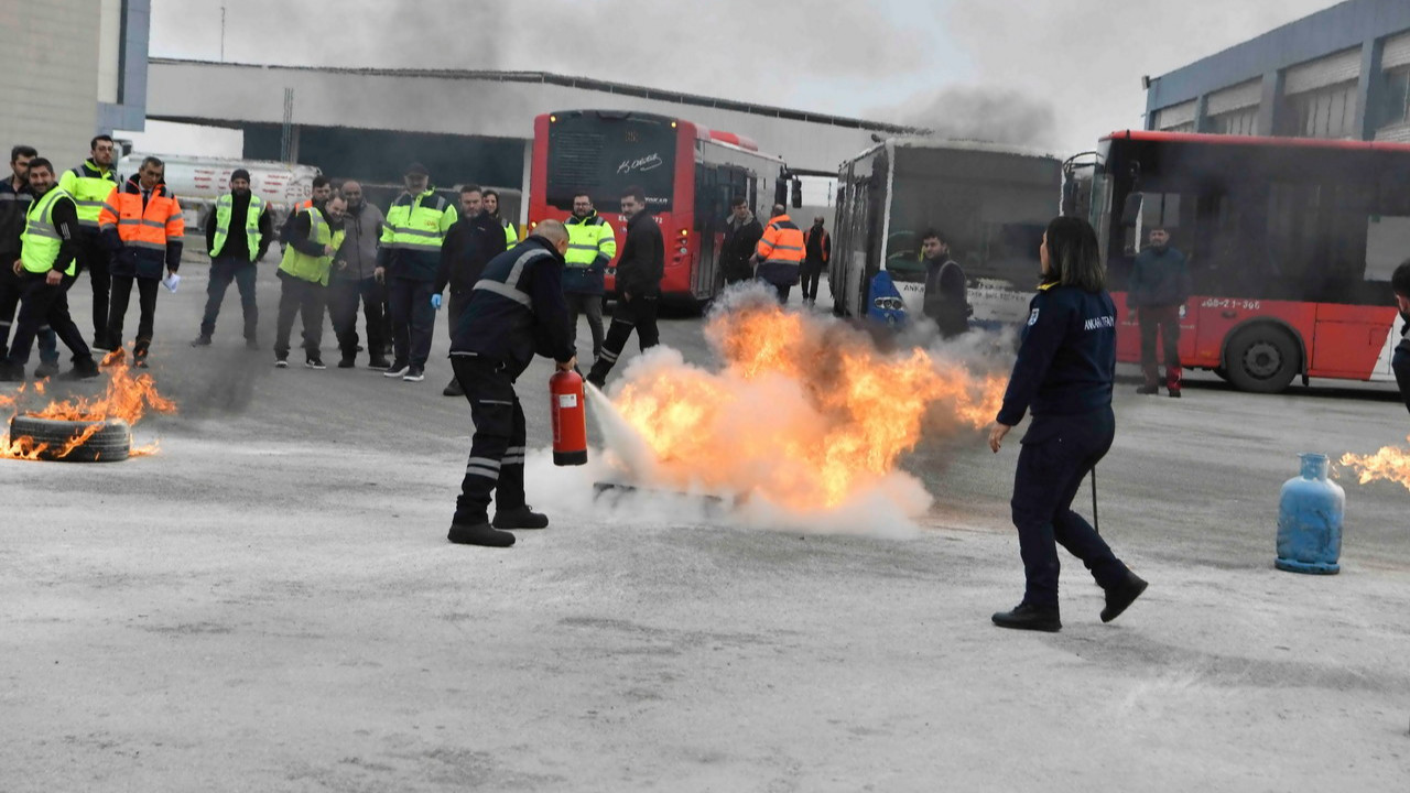 Ankara Büyükşehir'den EGO personeline Acil Durum Tatbikatı