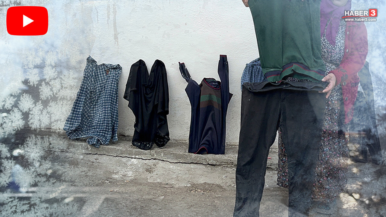 Bir ilimiz bu kesti... Dışarıya asılan çamaşırlar dakikalar içinde dondu