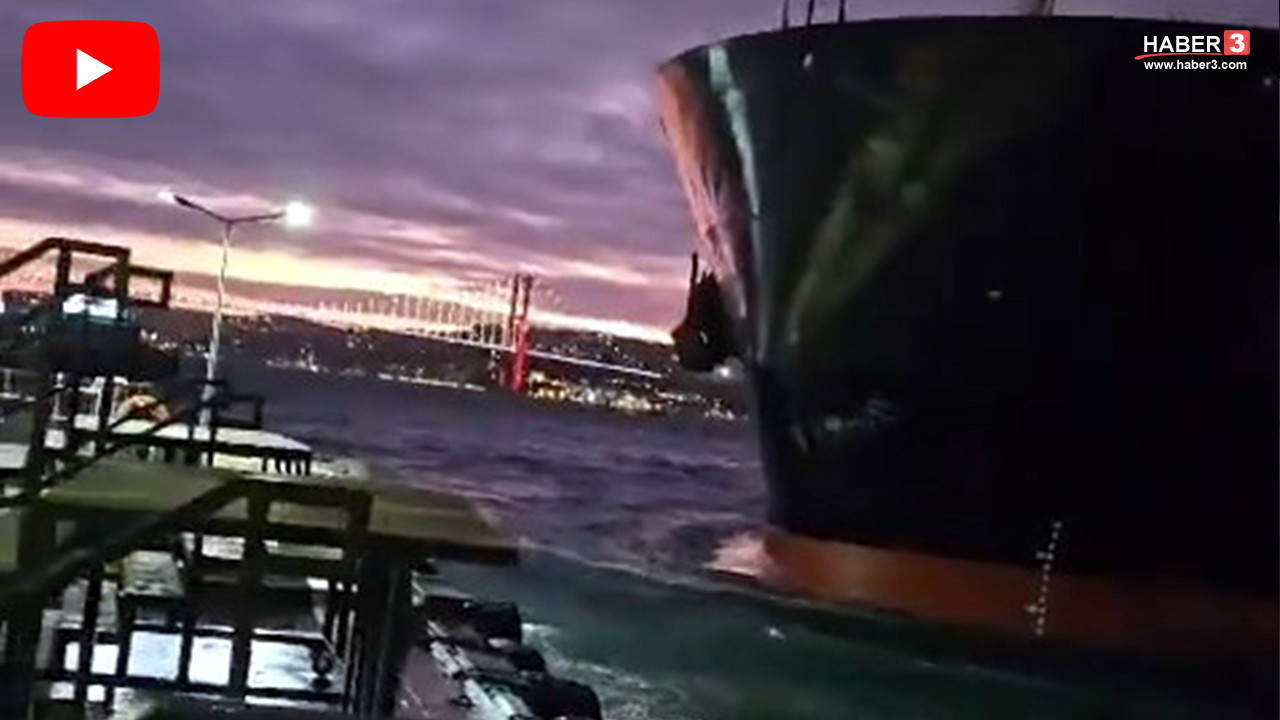 Boğazda sürüklenen dev yük gemisi Beşiktaş'ta kıyıya metreler kala durabildi