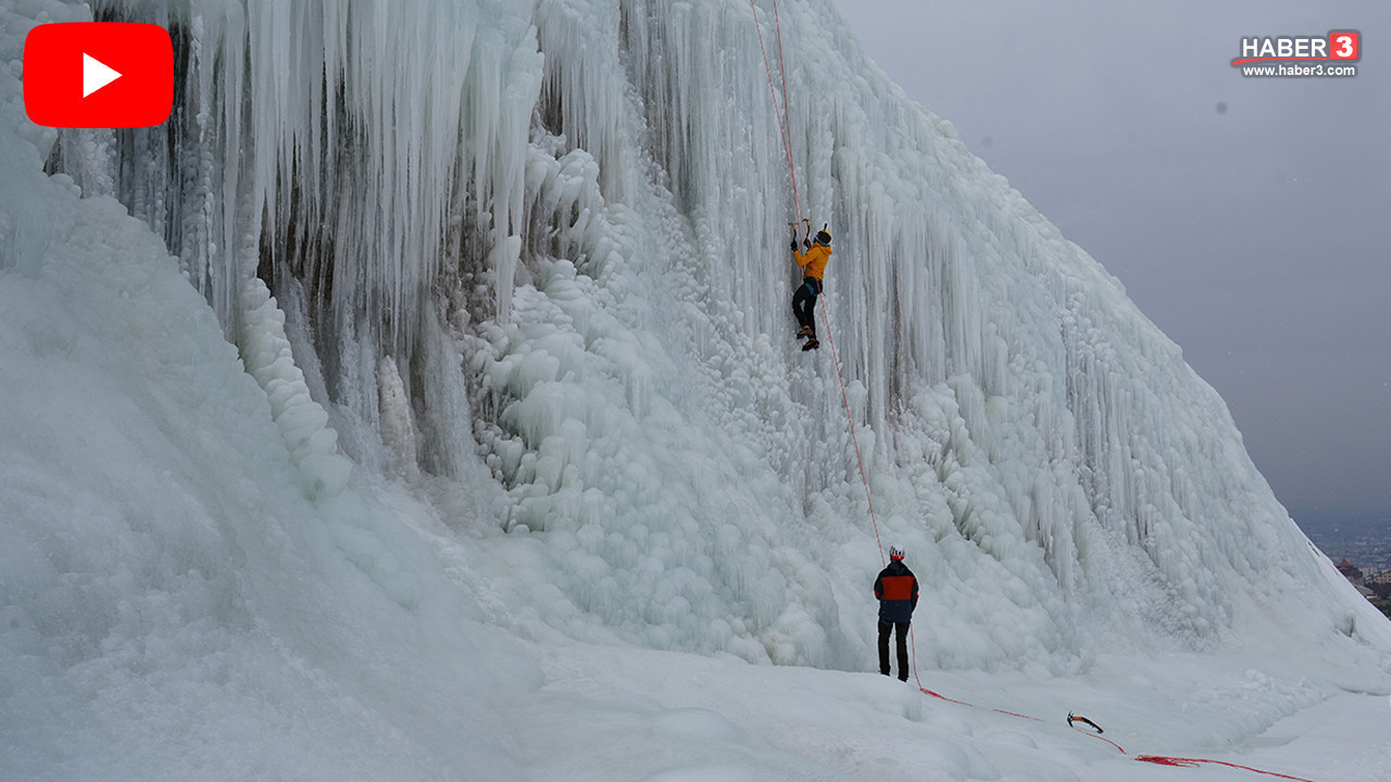 Palandöken'de dondurucu soğukta nefes kesen anlar...