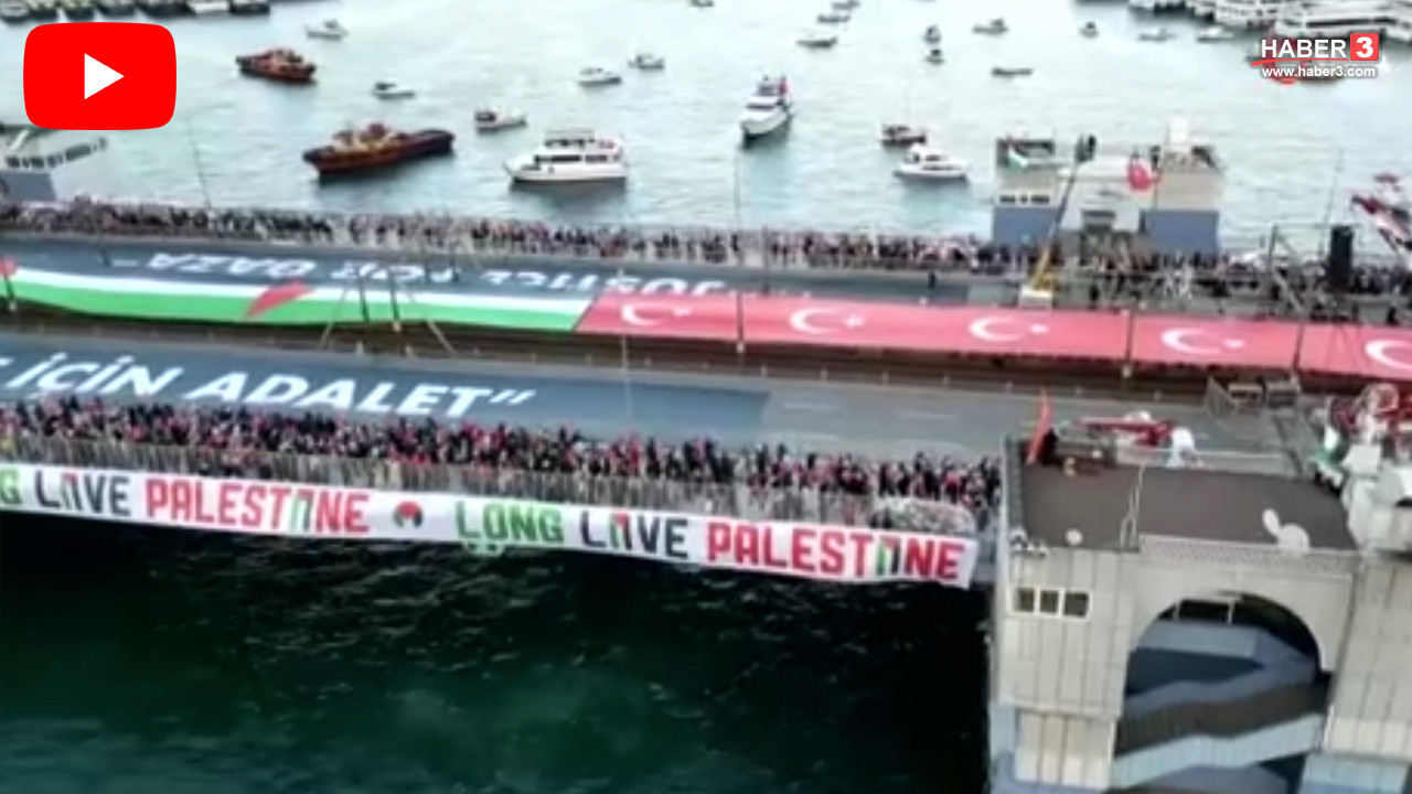 İstanbul'da yeni yılın ilk ışıklarıyla büyük Gazze yürüyüşü...