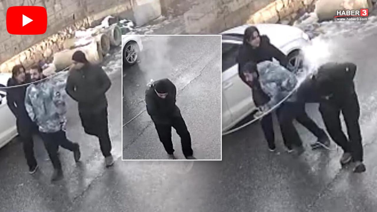 Sokakta yürürken üzerine elektrik teli düştü! Korku dolu anlar kamerada