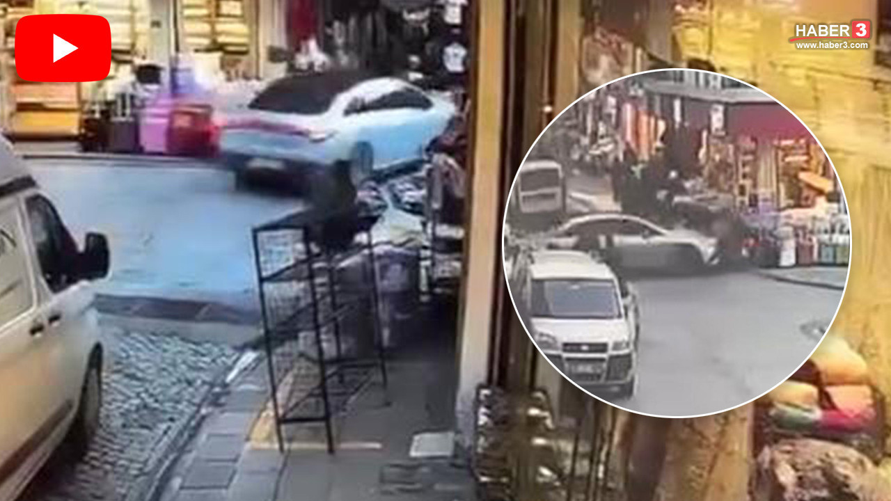 İstanbul'un göbeğinde feci kaza! Önce motosiklete, sonra yayalara çarptı