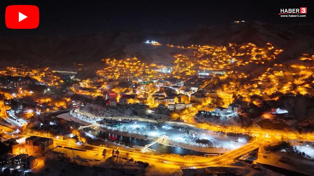 Beyaz örtüyle gelen eşsiz manzara! Gündüz ve gece dronla görüntülendi