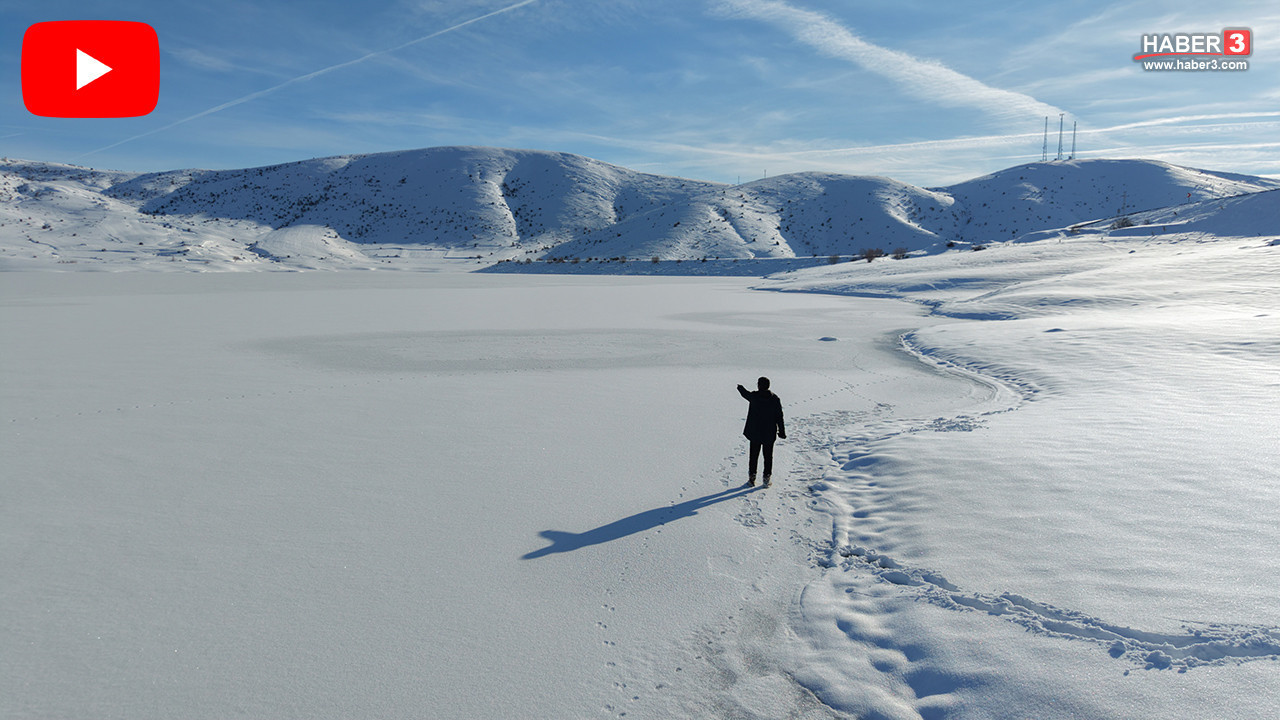Termometreler -14 dereceyi gösterdi, Türkiye'nin eşsiz güzelliğiyle bilinen göleti dondu