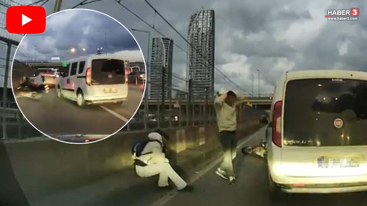 Motosikletli kadına çarpan sürücünün hareketi şoke etti!