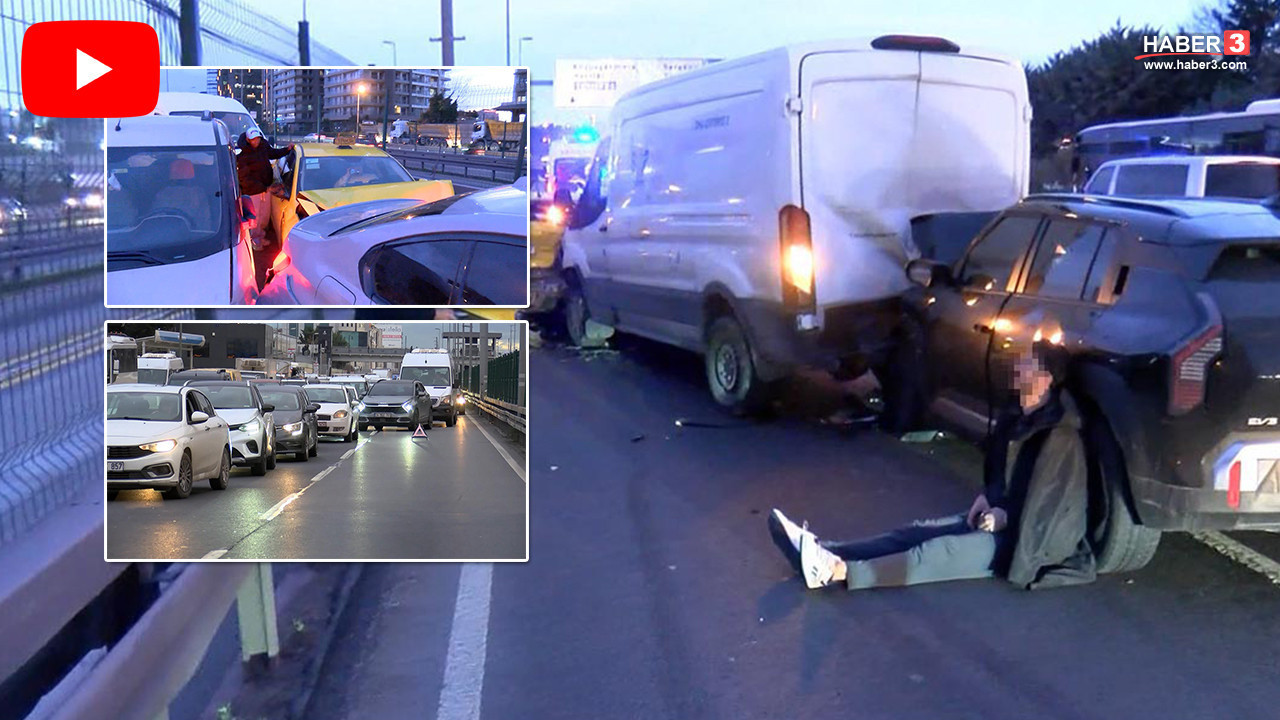 İstanbul'da trafiği kilitleyen kaza: 6 araç birbirine girdi