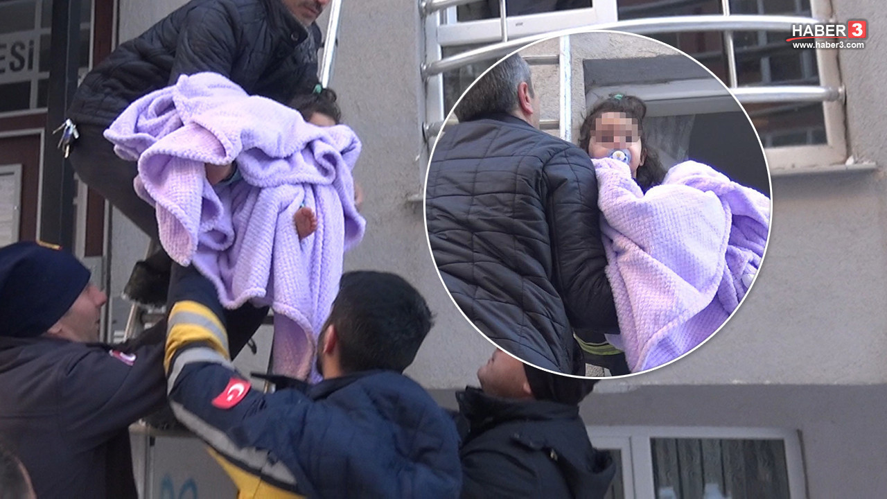 Ağladığı duyulunca... 1,5 yaşındaki minik Gökçe'nin yardımına mahalleli yetişti