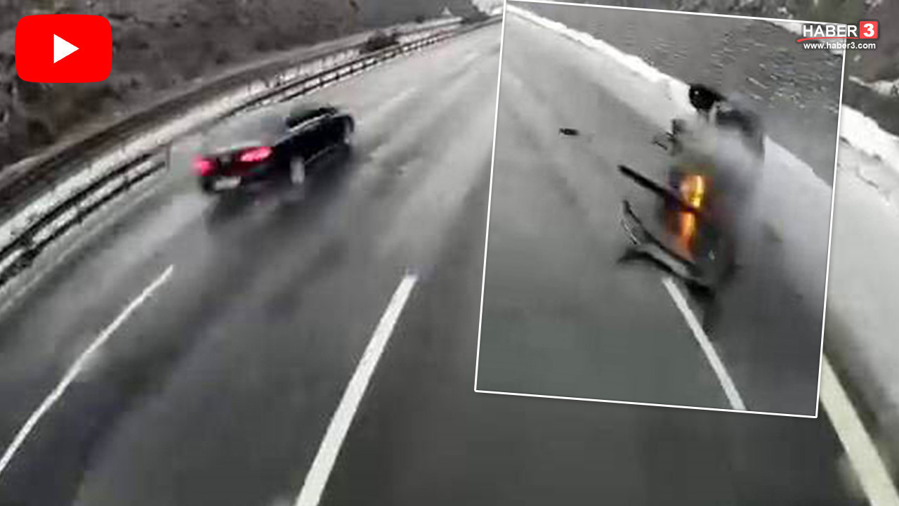 Hız, buzlanma ve tam gaz bir facia... Savrulan araç önce duvara çarptı ardından alev aldı