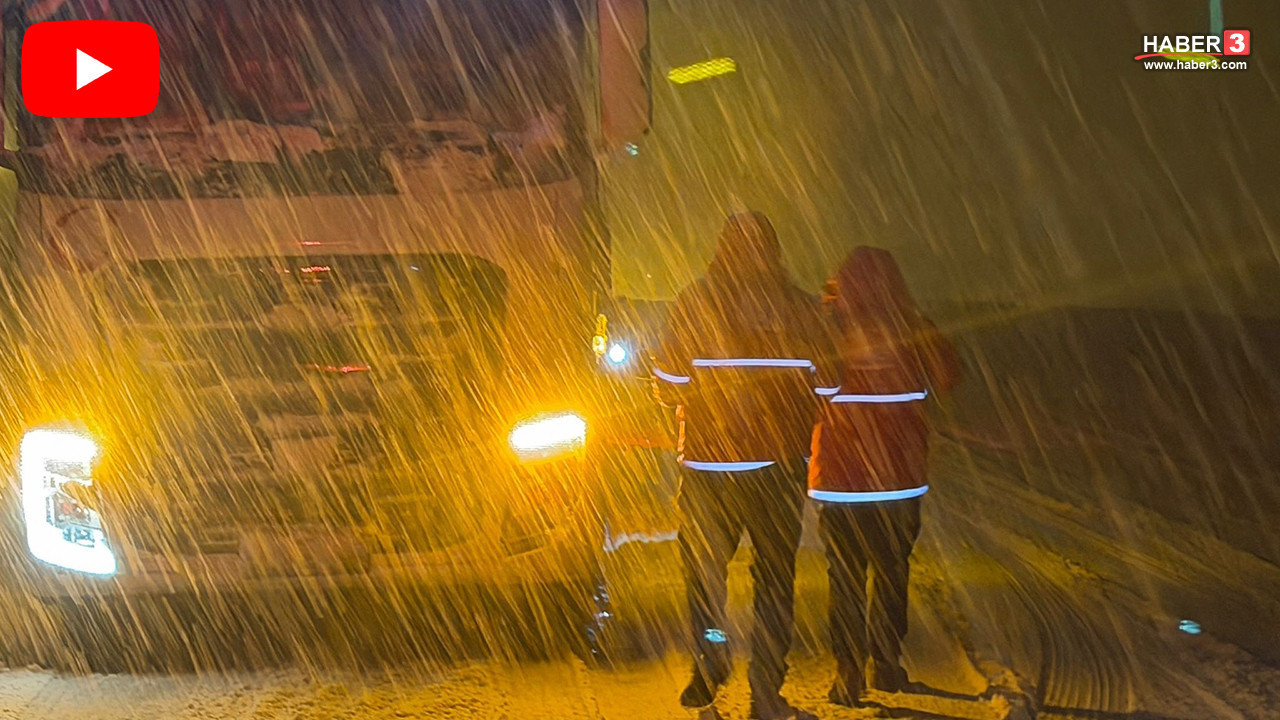 Kar ve tipi yolu kapattı, 80 araç ve 180 kişi yolda mahsur kaldı!