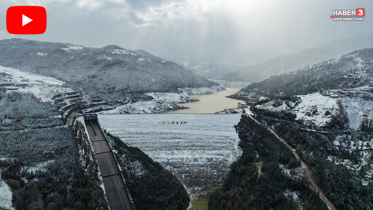 Su seviyesi yüzde 1'e gerileyen dev baraja kar dopingi... Bu görüntüler mest etti