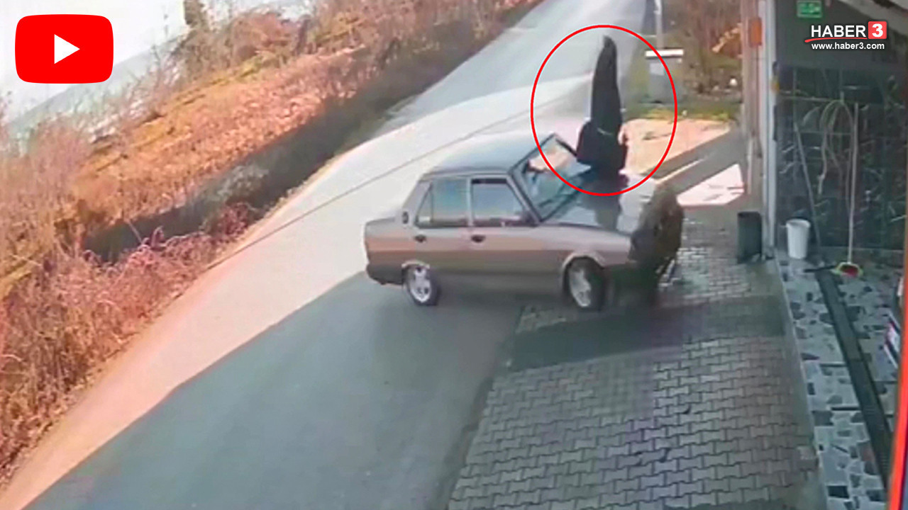 Buzlanan yolda korkunç kaza: Metrelerce havaya savruldu