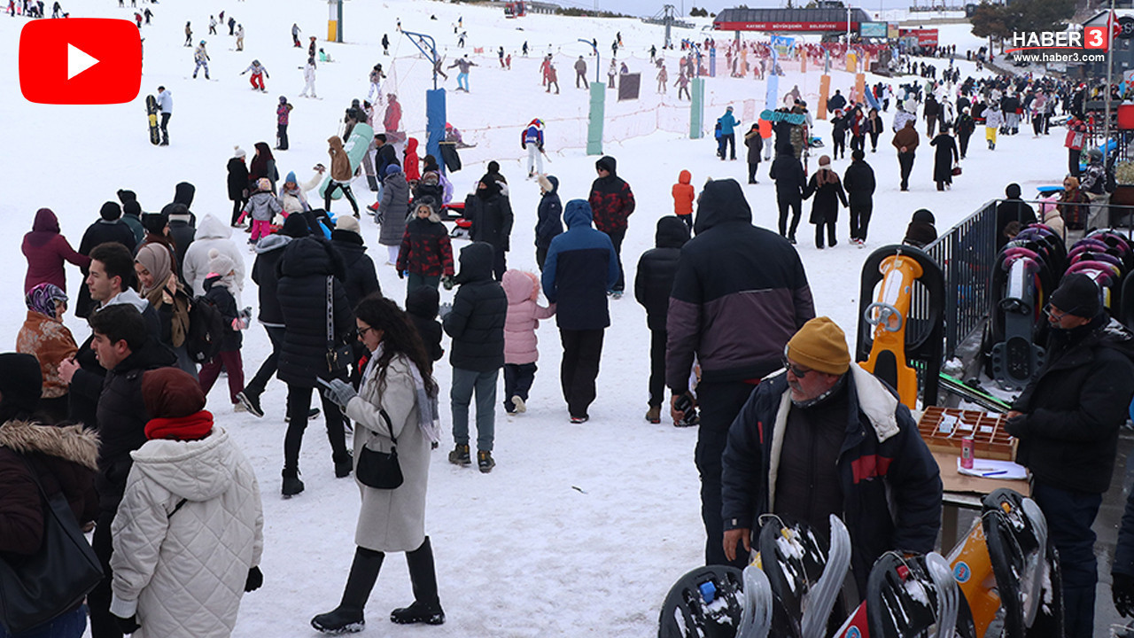 Türkiye'nin kış turizminin bembeyaz cennetine akın var: Kar görülmez oldu!