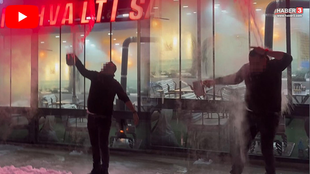 Soğuk havada kaynar su testi yapan esnaf hayatının şokunu yaşadı