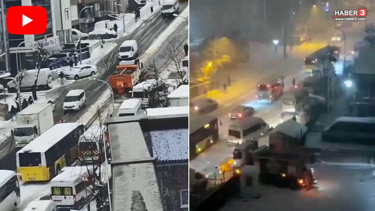 İstanbul kara teslim: Araçlar mahsur kaldı, peş peşe kaza meydana geldi