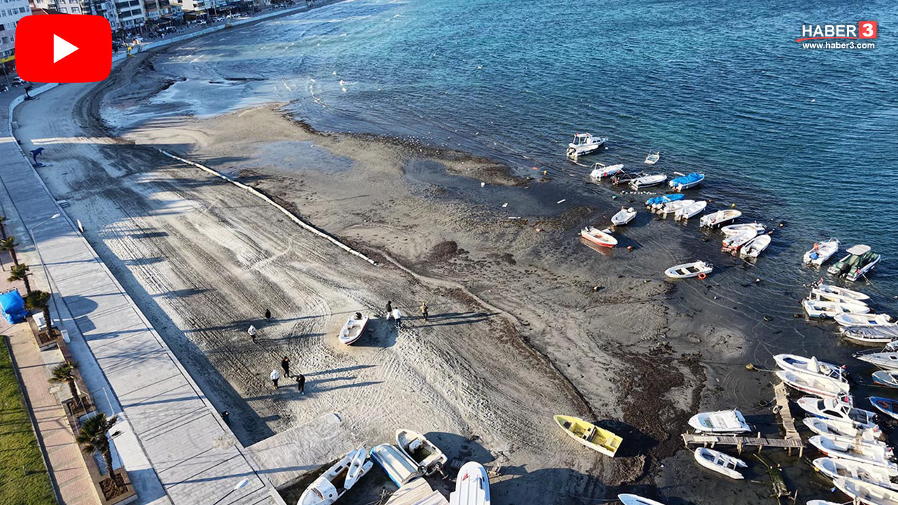 Tekirdağ'da deniz metrelerce çekildi, tekneler karaya oturdu