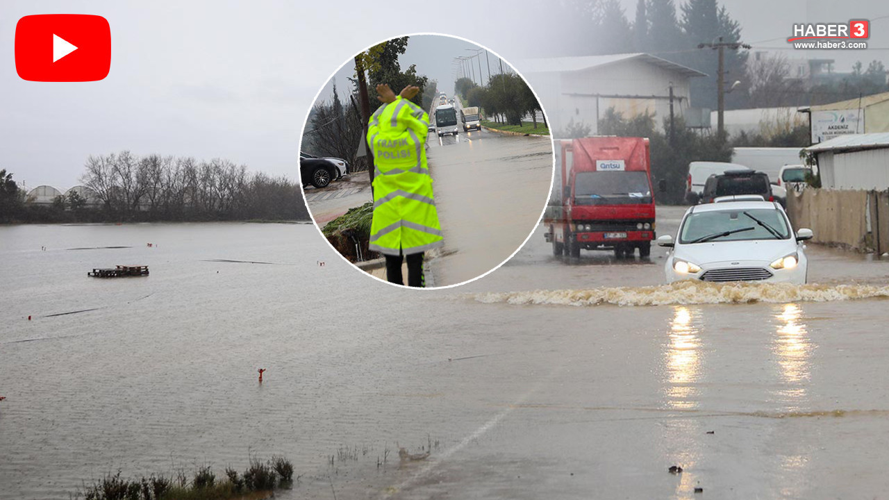 Sarı alarm verilen Antalya'da korkulan oldu: Kent sular altında!