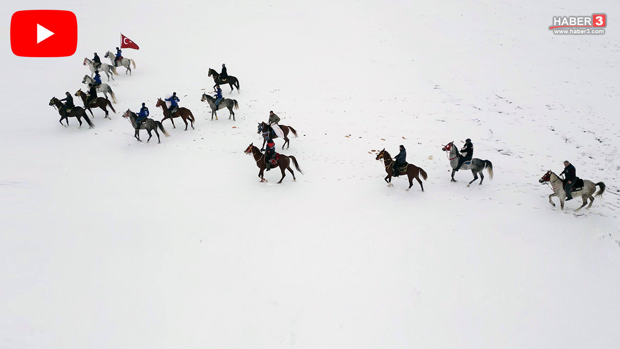 Türkiye'nin kar kovboyları kamerada: Atların sırtında yaban hayvanlarının izinde...