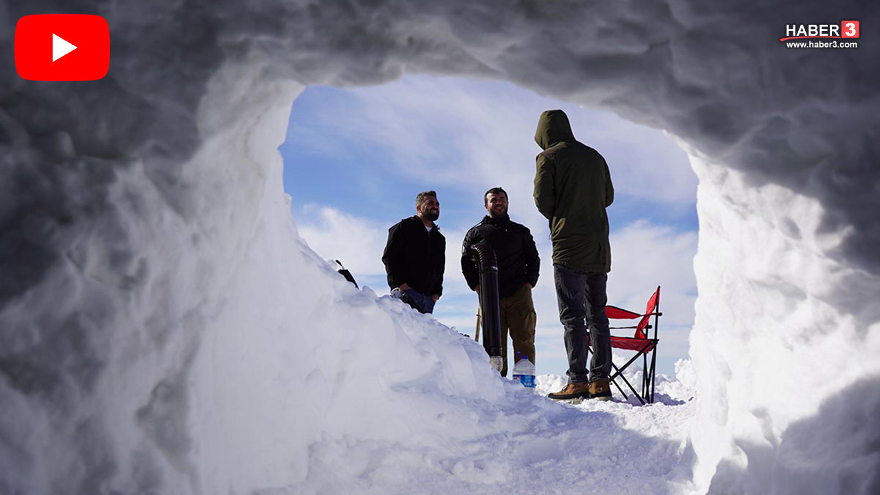 Alaska değil Şırnak! Karla kaplı dağlarda Eskimo usulü yaşam