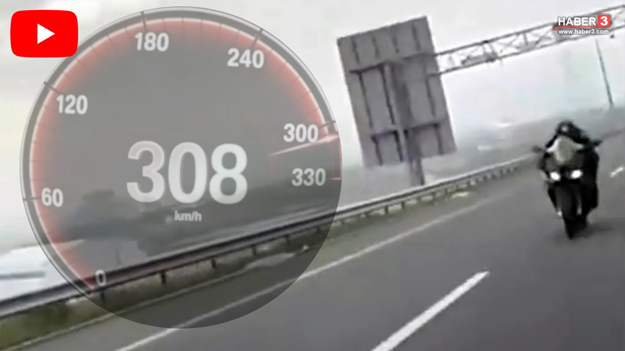 Otoyolda motosikletiyle hız denemesi yapan sürücüye rekor ceza