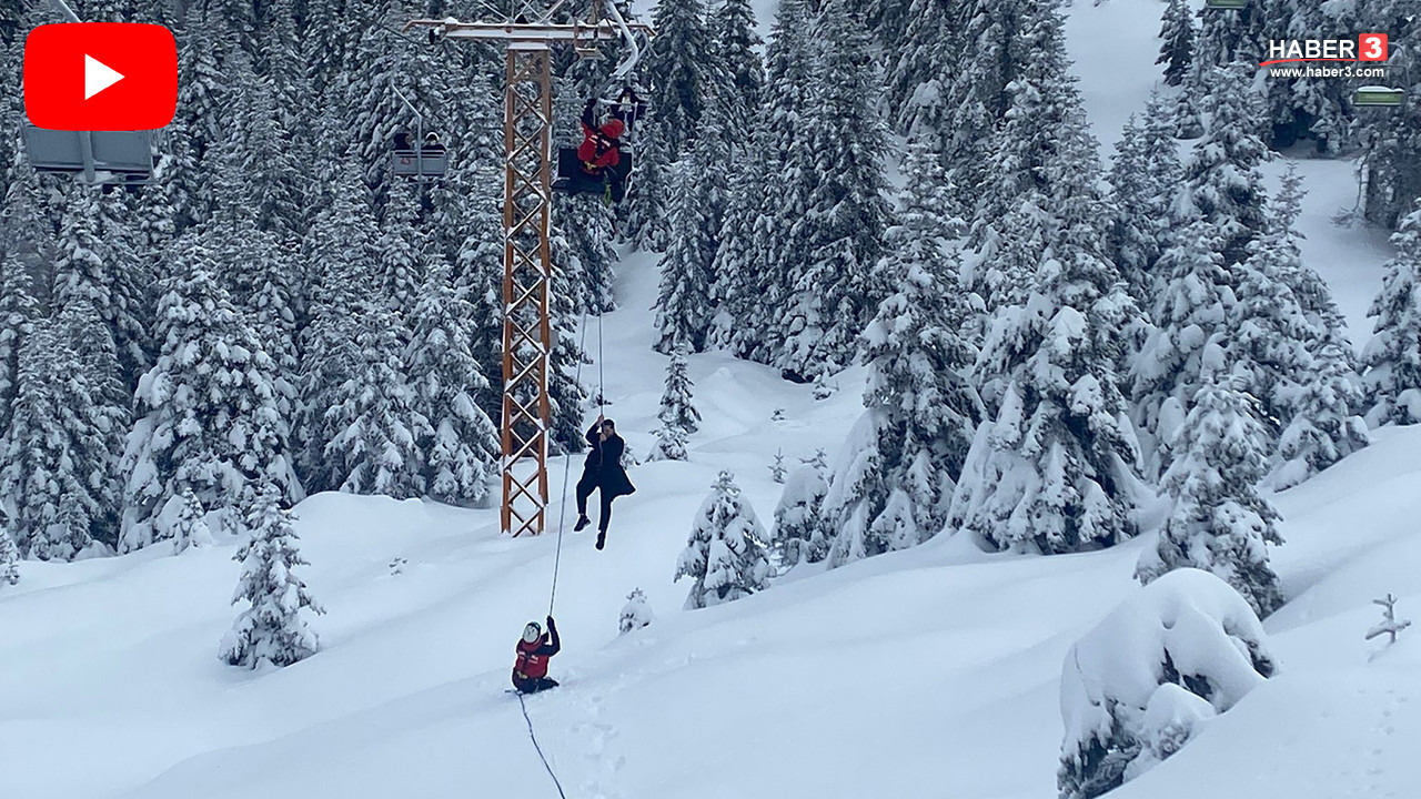 Beyaz cennet Uludağ'da kabus! Onlarca tatilci teleferikte mahsur kaldı!