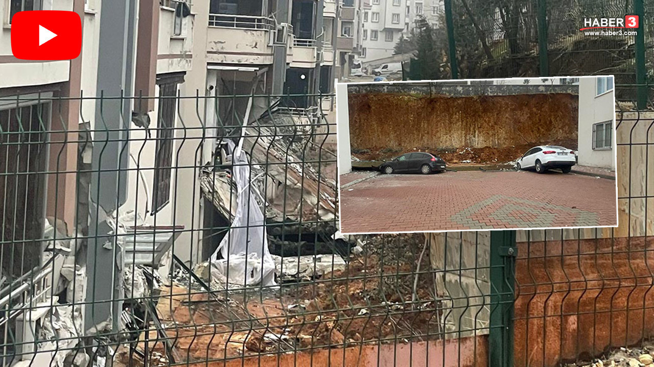 İstinat duvarı ev ve araçların üzerine çöktü! Site tahliye edildi