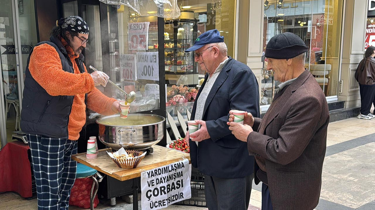 Her gün 200 bardak ücretsiz çorba ikramı iyilik akımına dönüştü