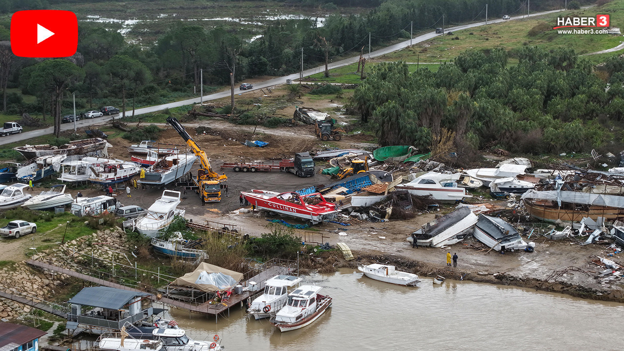 Peş peşe hortumların vurduğu Antalya'daki yıkım kamerada