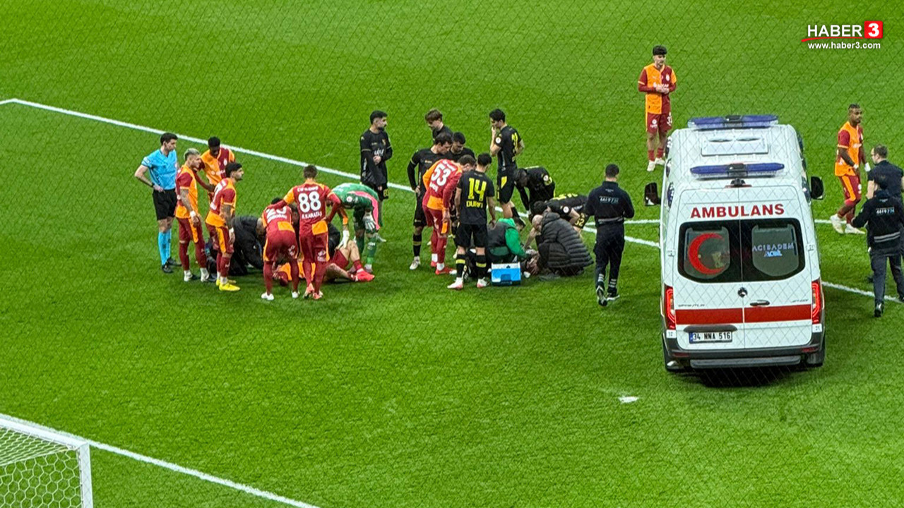Galatasaray - İstanbulspor maçında korku dolu anlar; 2 futbolcu yerde kaldı