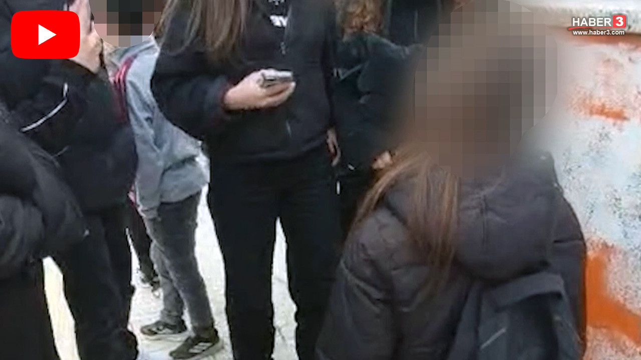 Ortaokulda kız öğrencilerin akılalmaz zorbalığı kamerada