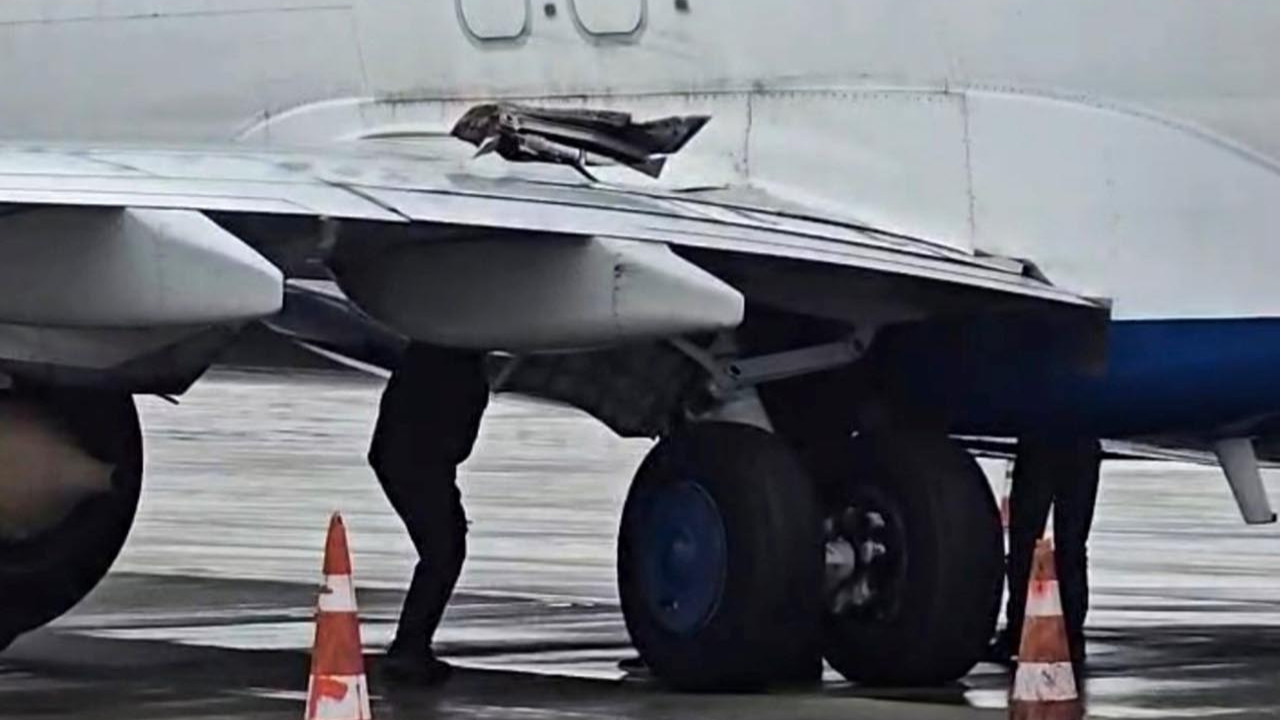 Antalya Havalimanı'nda korkutan kaza: Uçağın tekeri yerinden çıktı!