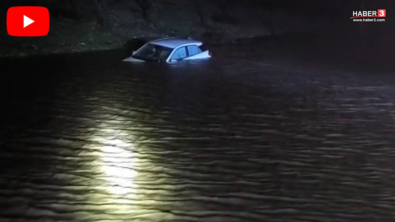 Sağanak yağışta zamana karşı ölüm kalım savaşı: Sele yakalanan araç suya gömüldü