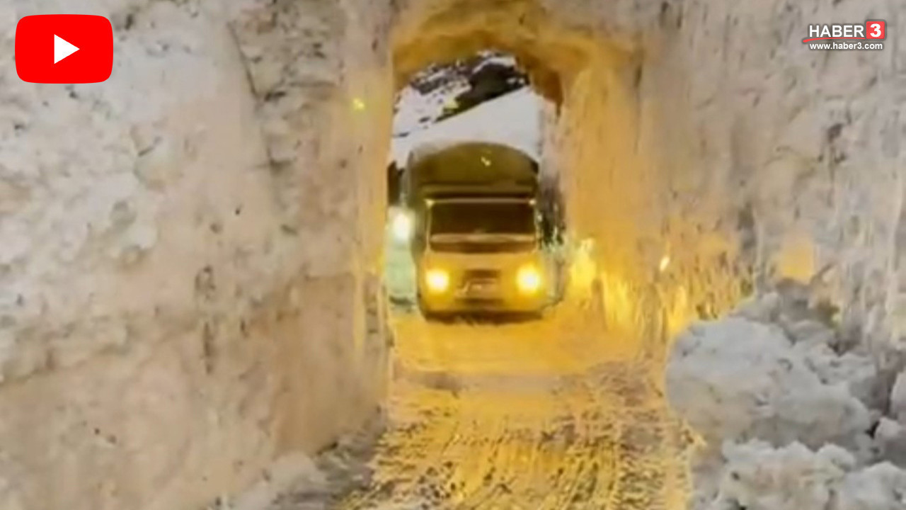 Burası Kuzey Kutbu değil Türkiye... Karlar altında yaşam koridoru oluşturuldu