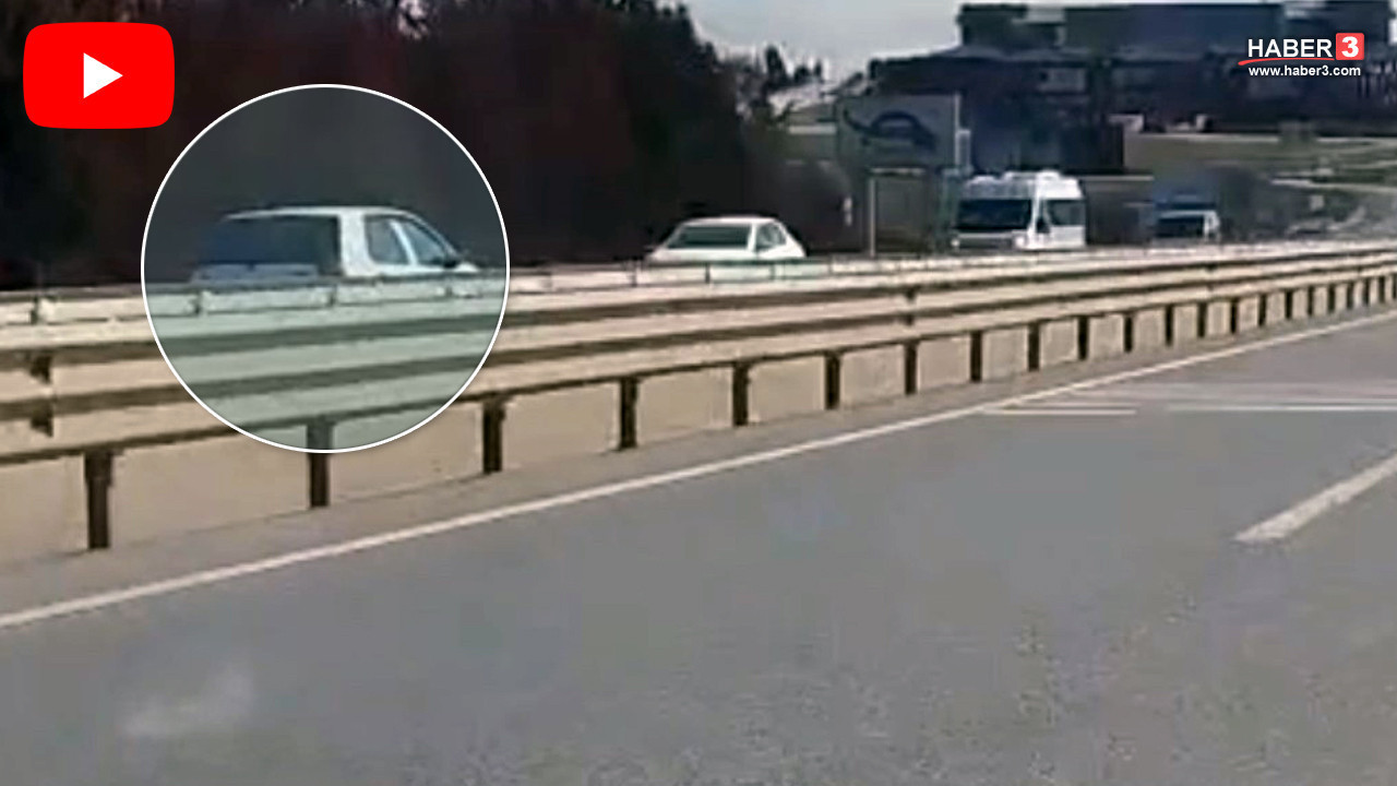 Trafikteki ters yön magandası kamerada: Faciaya davetiye çıkardı