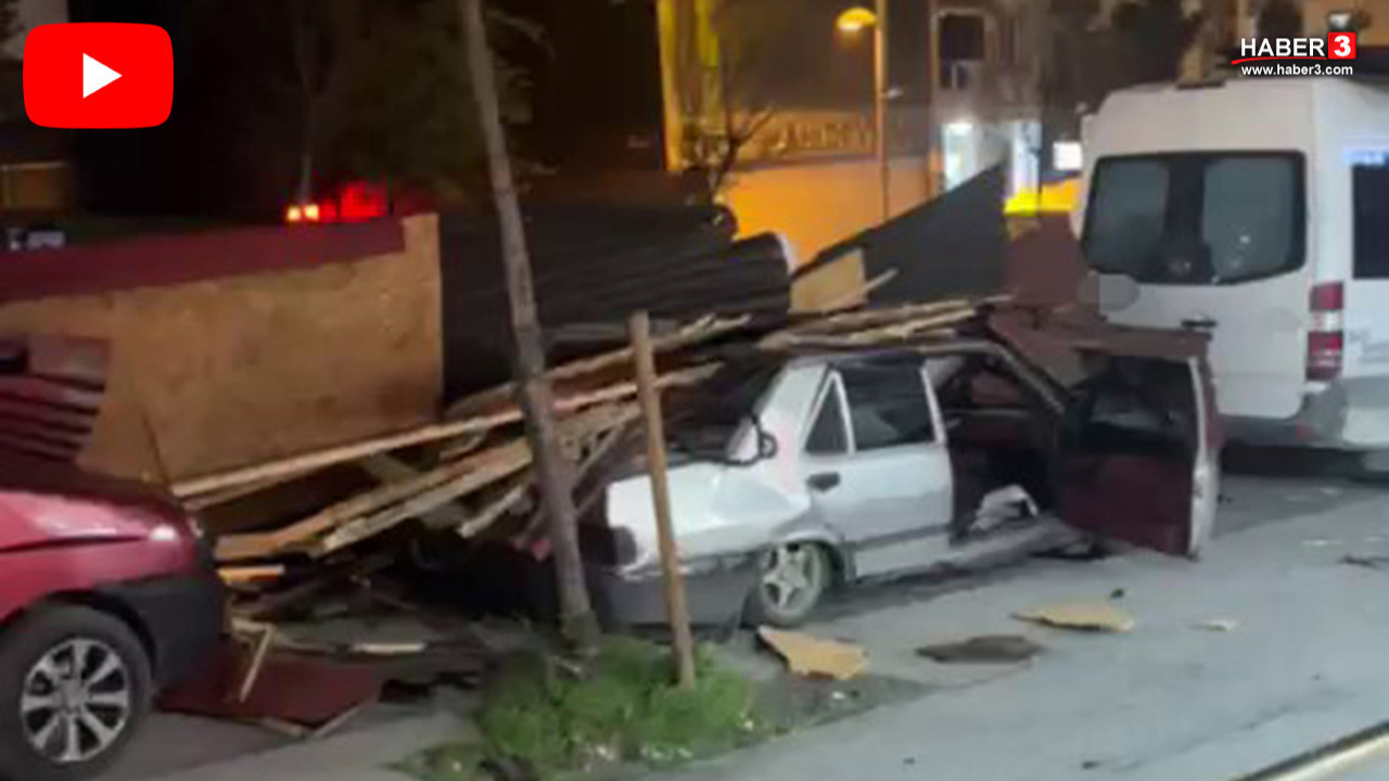 İstanbul'da dün geceki fırtınada binaların çatıları uçtu