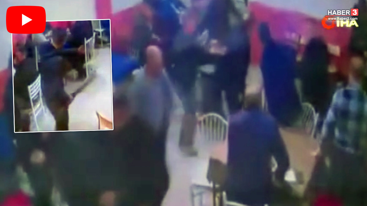 Köy kahvehanesinde pompalı tüfekli psikopata müdahale anı kamerada