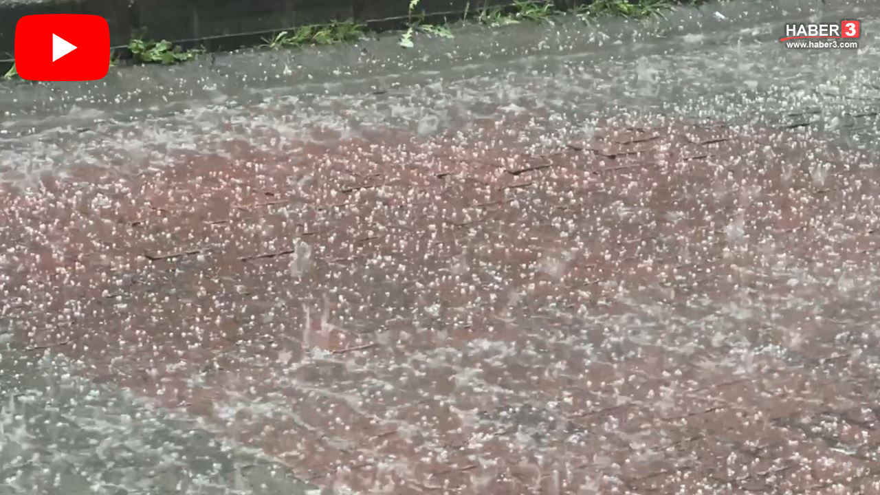 Hava bir anda soğudu, İstanbul'a ceviz büyüklüğünde dolu yağdı!