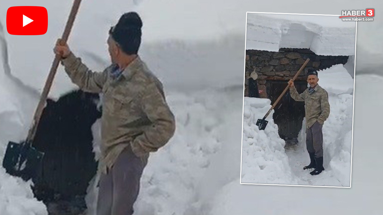 Kars'ta ölüm kılpayı geçti... Devasa kar kütlesinin altında kalmaktan son anda kurtuldu