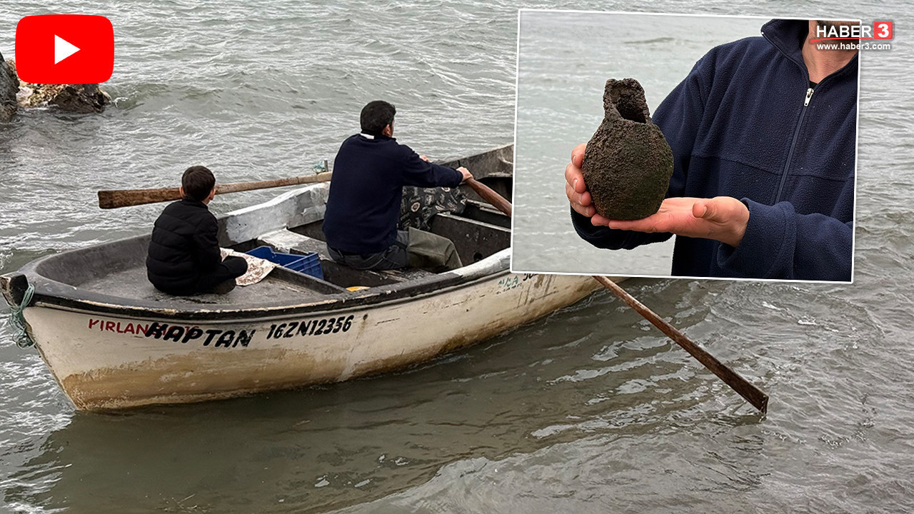 Suların çekildiği İznik Gölü’nde 30 yıllık balıkçı hayatının ''avını'' yakaladı!