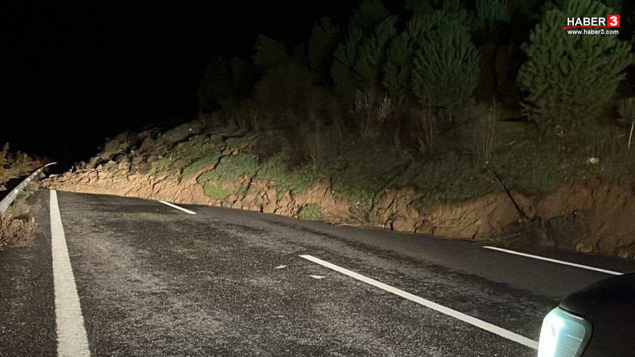 İzmir Otoyolu'nda heyelan! Trafik çift yönlü durdu